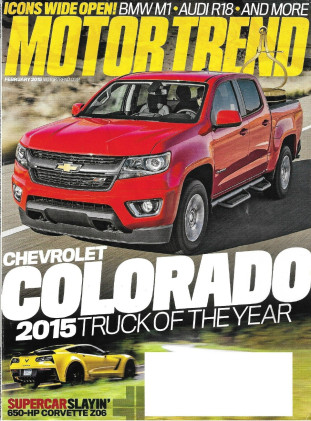 MOTOR TREND 2015 FEB - NEW VETTE Z06 & AMG GT TESTED, BMW M1